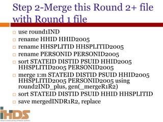 Merging for ihds.info