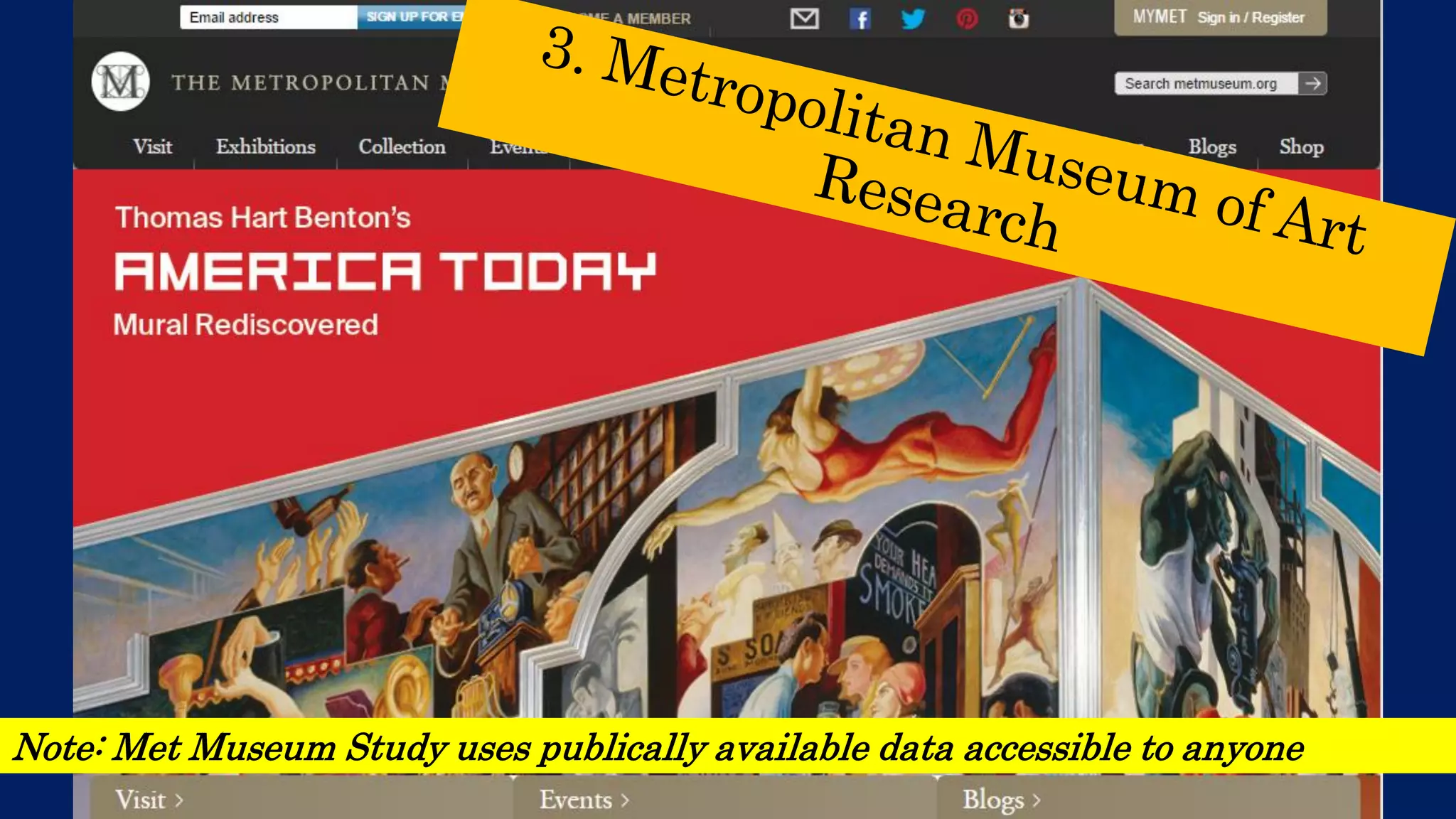 Note: Met Museum Study uses publically available data accessible to anyone  