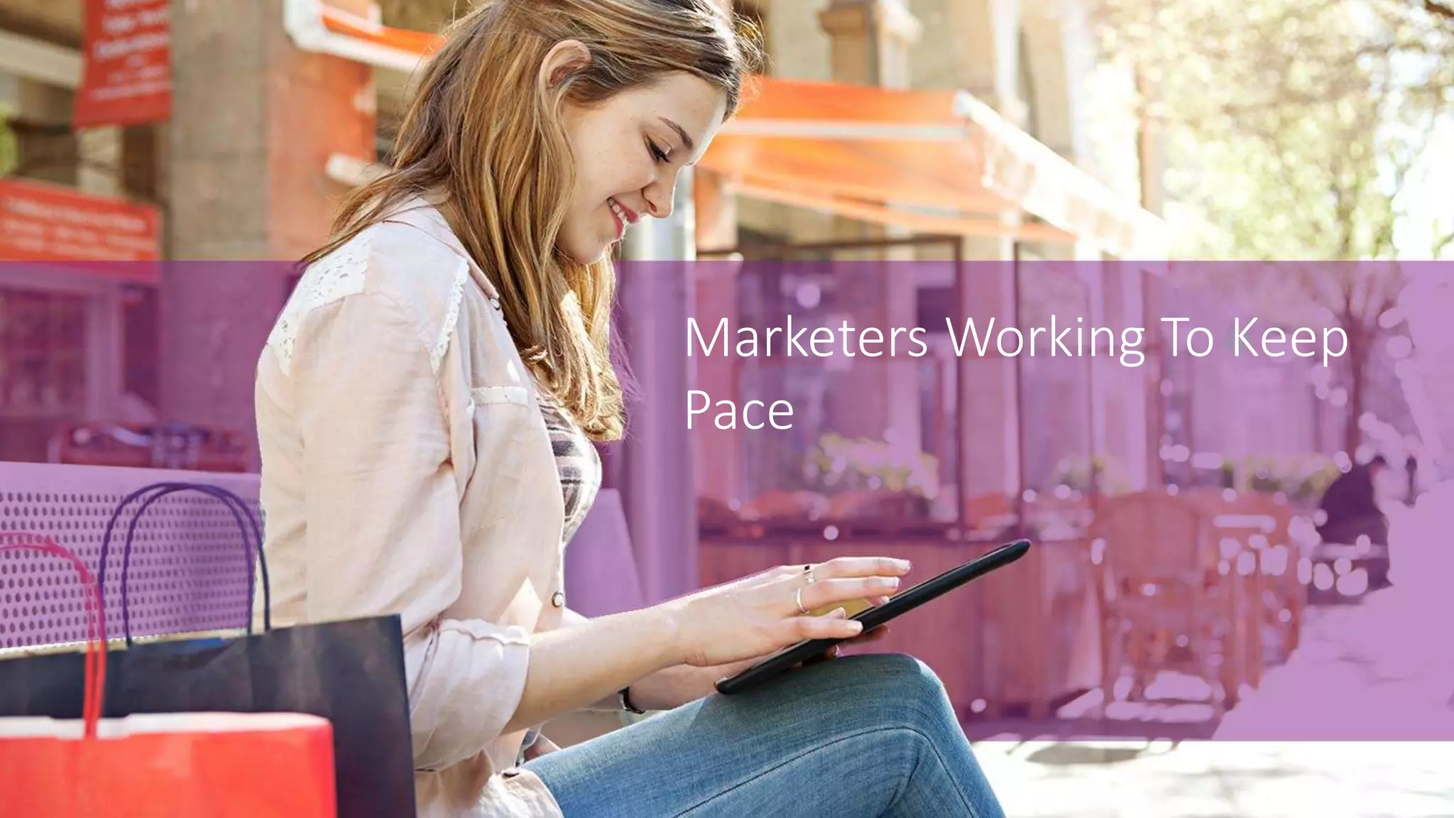 Marketers Working To Keep
Pace
 