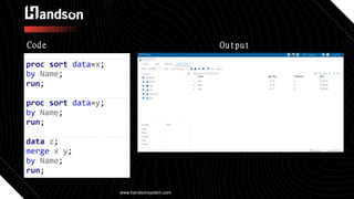 SAS Tutorial: Merging SAS Datasets | PPTX