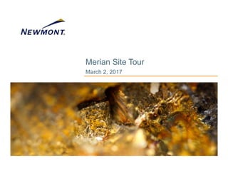 Merian Site Tour
March 2, 2017
 