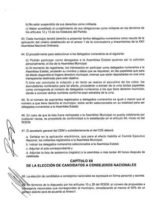 Convocatoria Asamblea Municipal de Merida