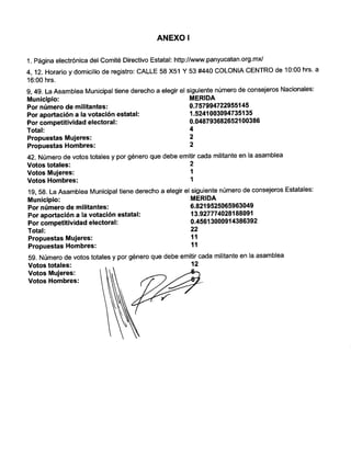 Convocatoria Asamblea Municipal de Merida