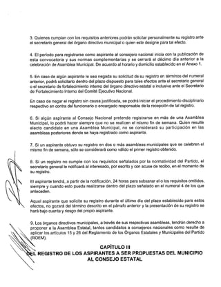 Convocatoria Asamblea Municipal de Merida
