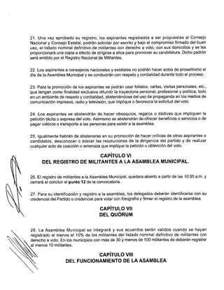 Convocatoria Asamblea Municipal de Merida
