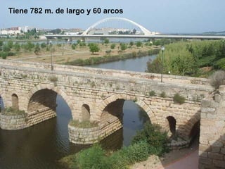 Tiene 782 m. de largo y 60 arcos

 