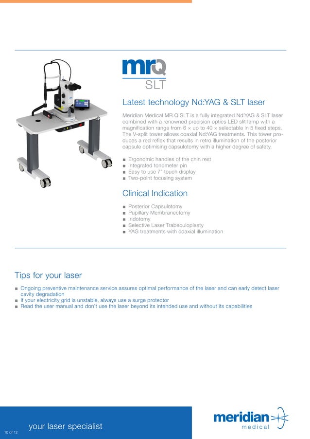 Meridian OphthalmicLasers Product Catalogue 2024 PDF Eye and Vision