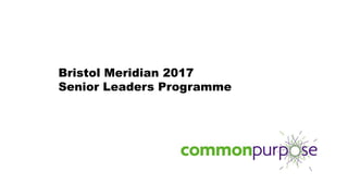 Bristol Meridian 2017
Senior Leaders Programme
 