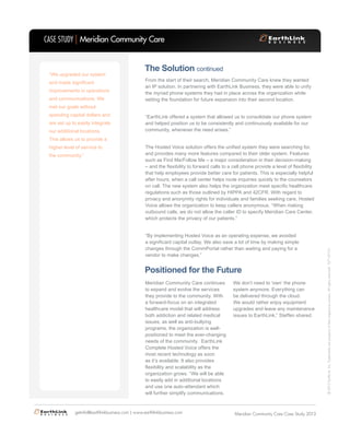 Meridian Healthcare IT Customer Case Study | EarthLink Business | PDF
