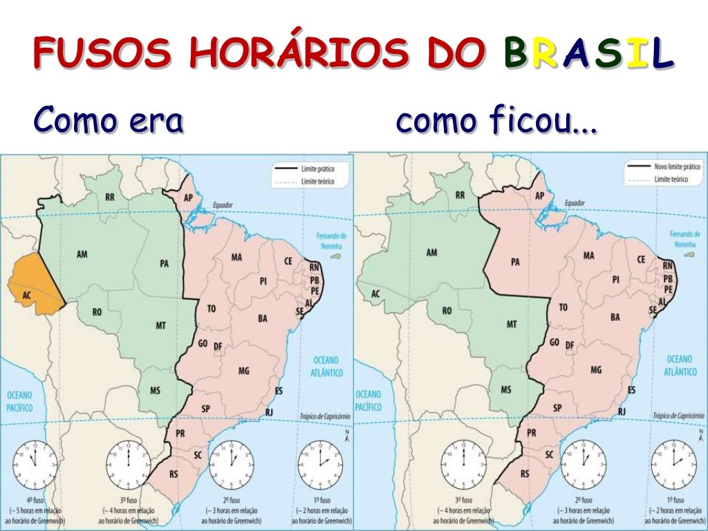 Meridianos fusos horários do Brasil Meridianos fusos horários do Brasil