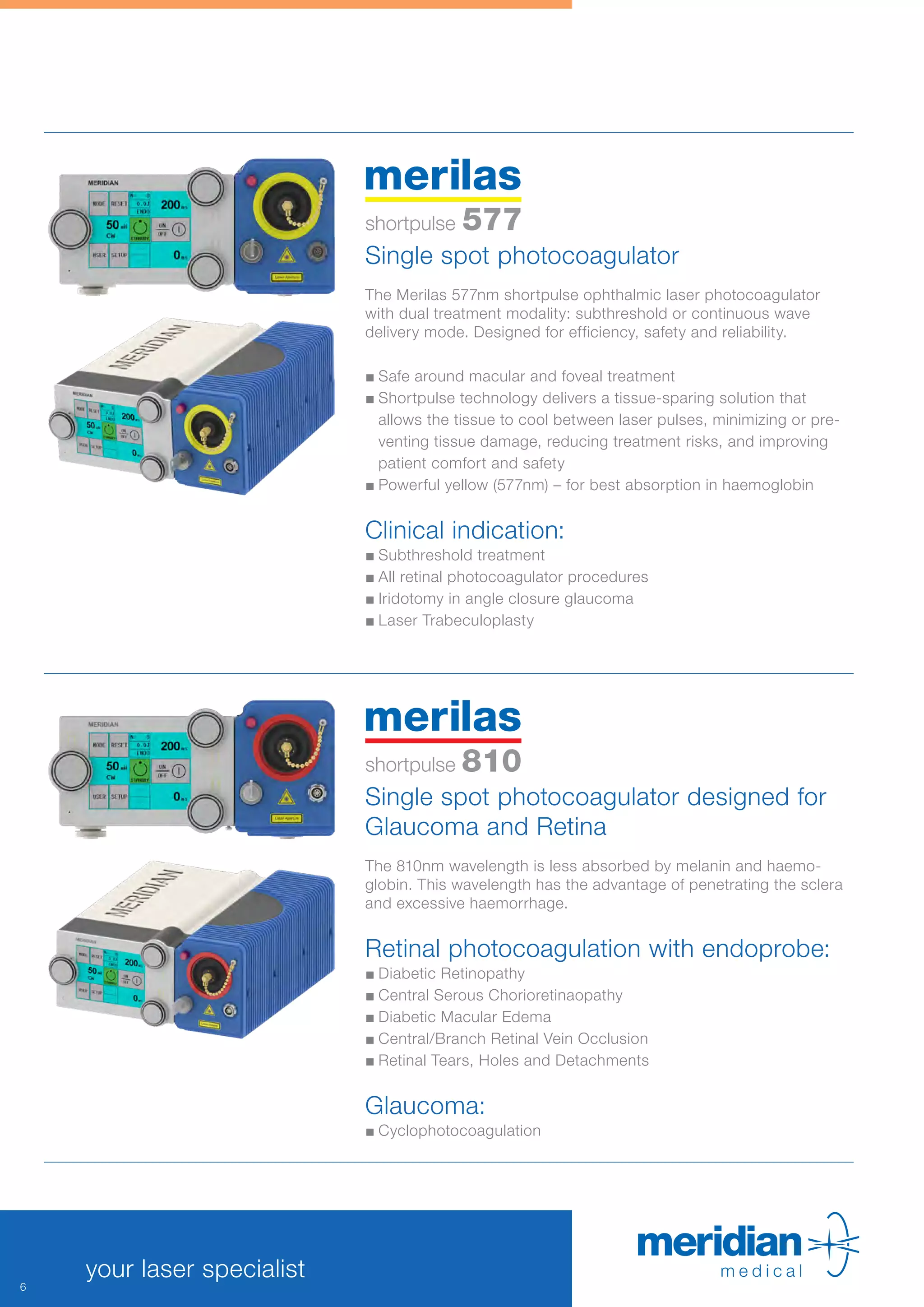 Meridian product catalogue PDF