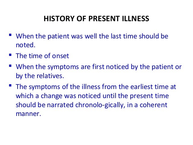View Patient History Of Present Illness Example Pictures