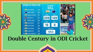 Double Century in ODI Cricket
 