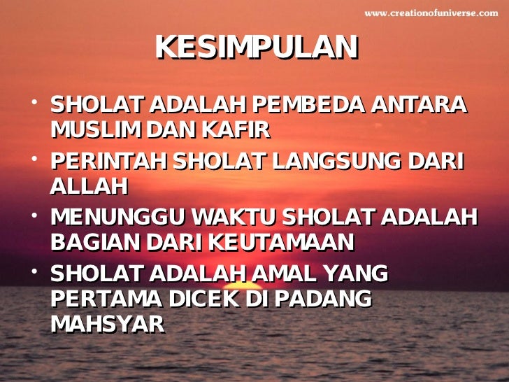 Merindukan Shalat