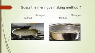 Guess the meringue making method ?
……………… Meringue
method
………………. Meringue
Method
 