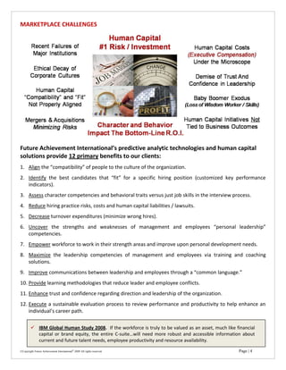 Merit Brief Example Merit Profile Executive Brief | PDF