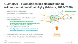 Merja Saarinen: Ruoka- ja elintarviketuotanto kestävän kehityksen näkökulmasta