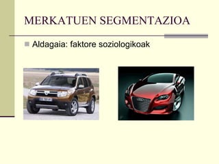 MERKATUEN SEGMENTAZIOA Aldagaia: faktore soziologikoak 