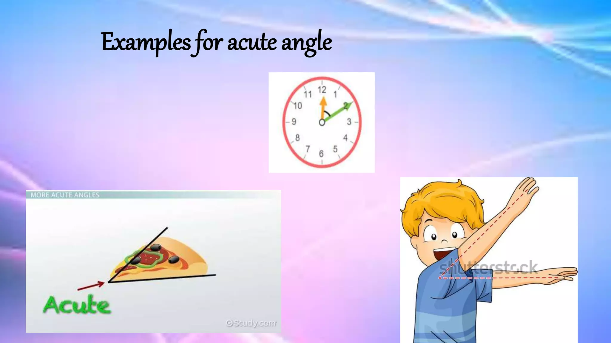 Examples for acute angleExamples for acute angle
 