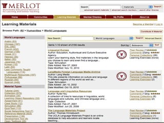 Open and Free Collections Merlot World Languages