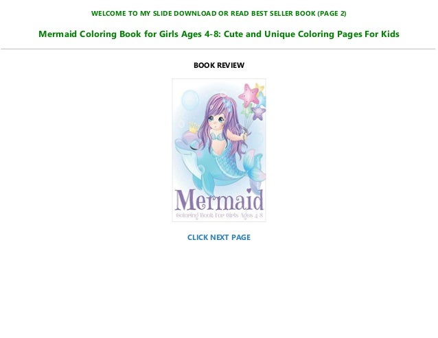 Download Download In Pdf Mermaid Coloring Book For Girls Ages 4 8 Cute And
