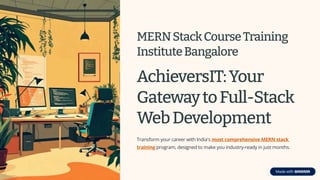 MERN Stack Course Training Institute Bangalore | PDF