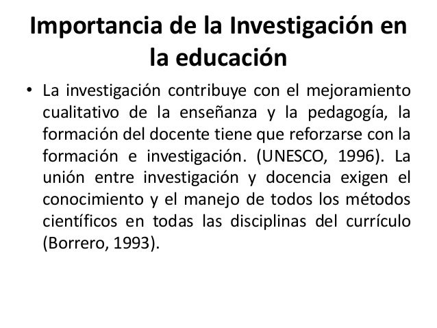 Resultado de imagen para la investigacion en la educacion