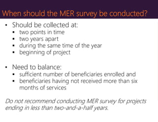 Collecting the PEPFAR OVC MER Essential Survey Indicators: Frequently ...
