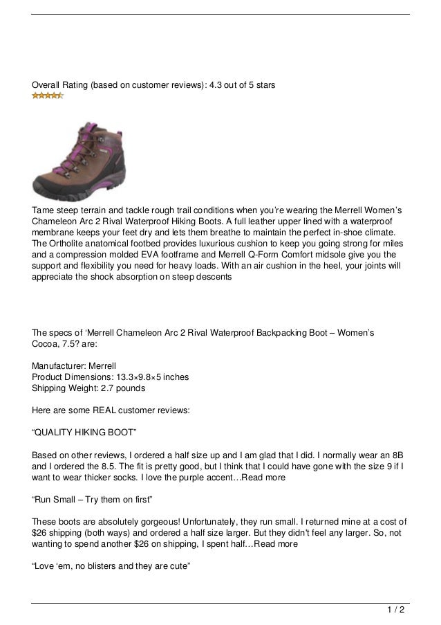 merrell chameleon arc 2