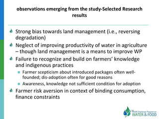 Ethiopian Water and Land Management programs over 35 years: Lessons learned and to be learned