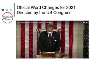 Merriam webster dictionary 2021 word changes