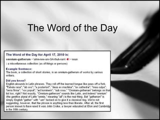 The Word of the   Day 