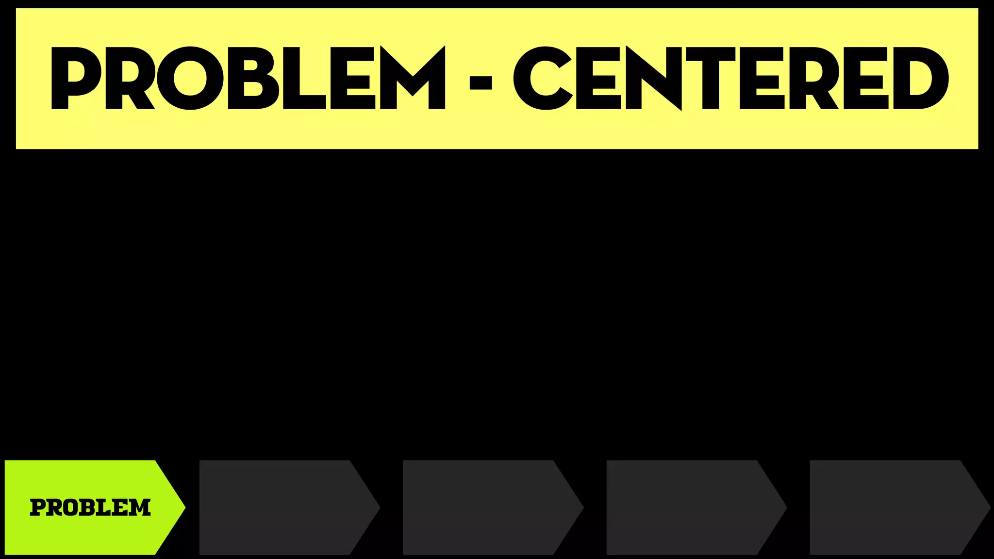 PROBLEM
Problem - centered
 