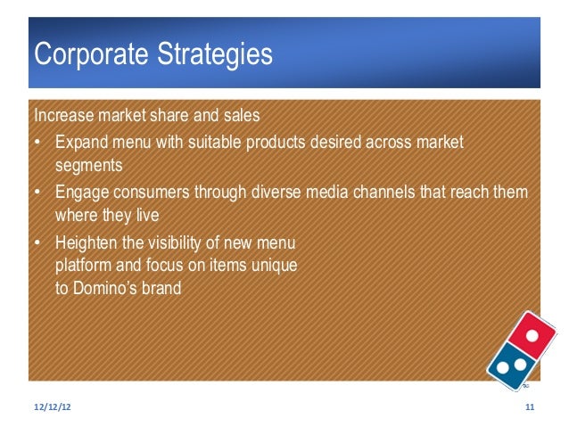 Dominos diversity of options strategy