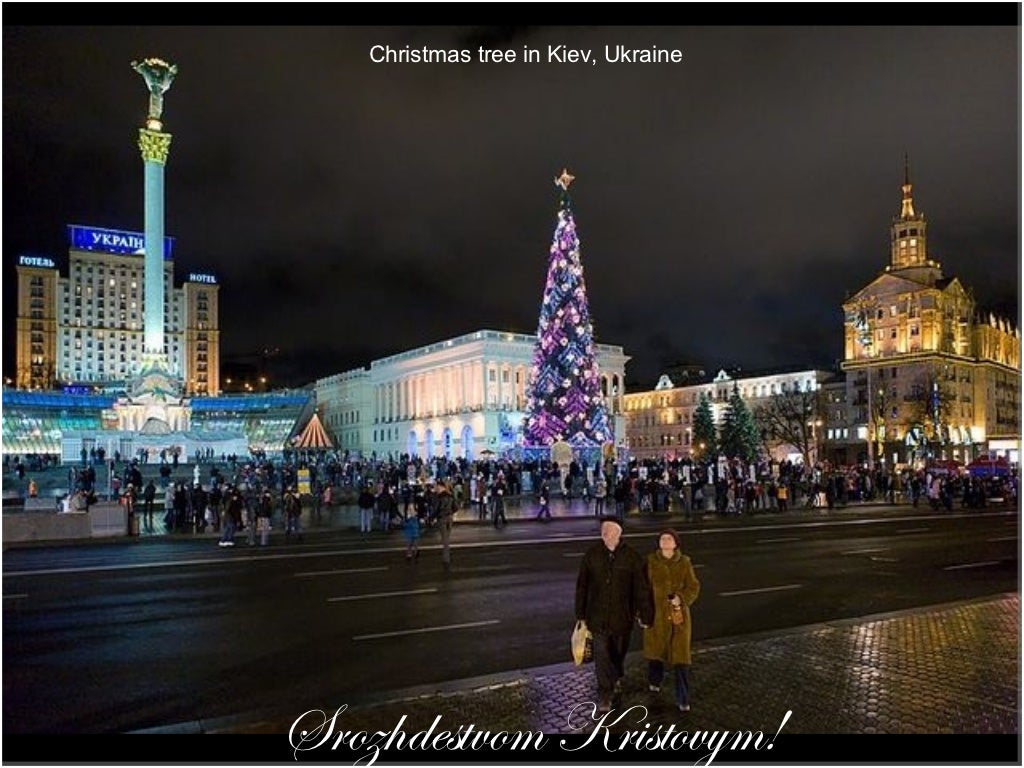 Christmas tree in Kiev, Ukraine