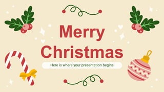 Here is where your presentation begins
Merry
Christmas
 