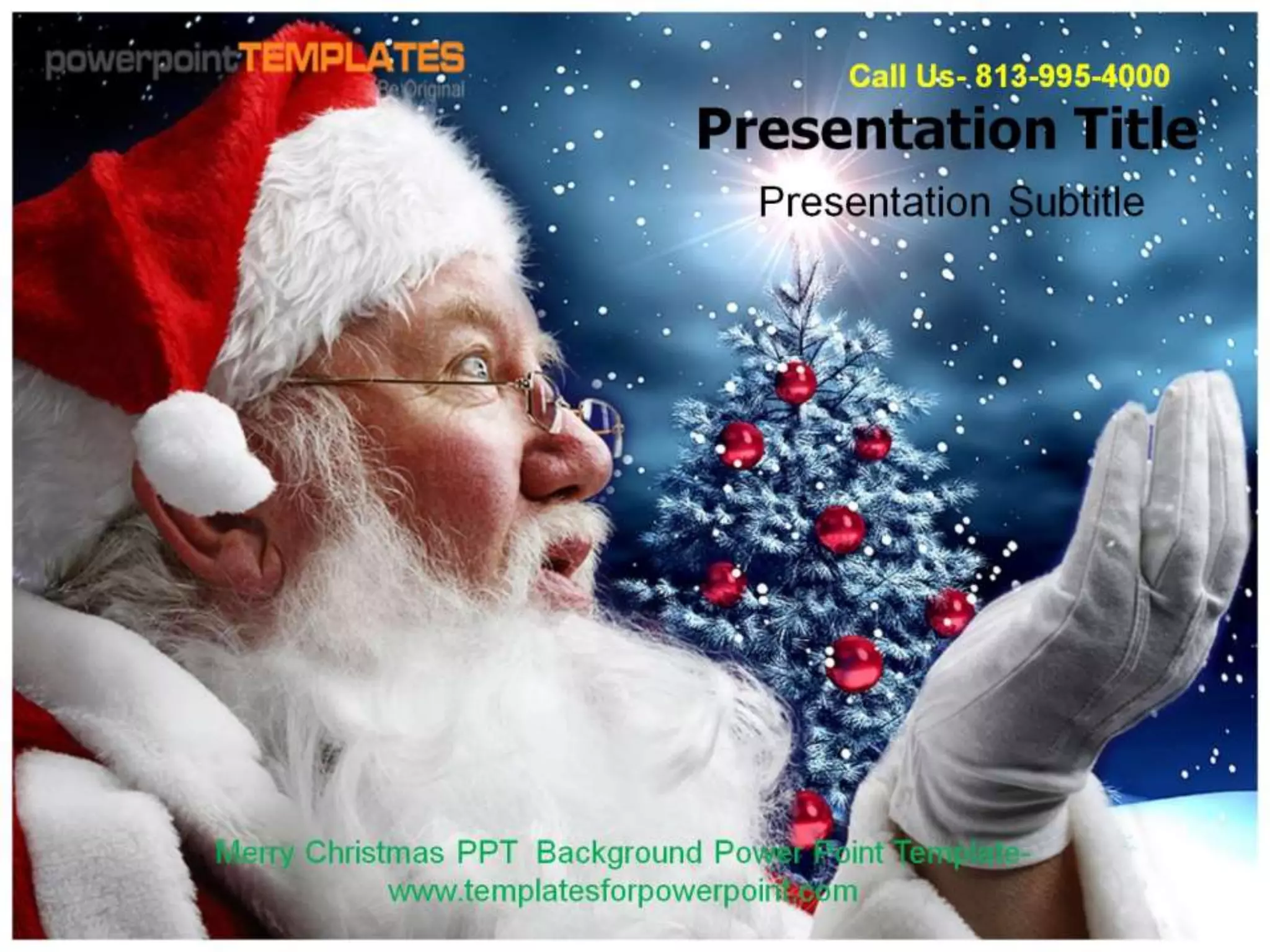 Merry Christmas PPT Background Powerpoint Template | PPTX