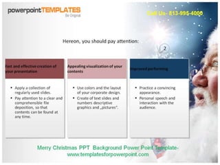 Merry Christmas PPT Background Powerpoint Template 