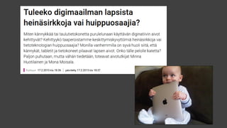 Mediakasvatus varhaiskasvatuksessa (Kuopio 24.9.2016)