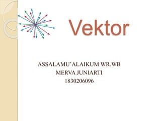 Vektor
ASSALAMU’ALAIKUM WR.WB
MERVA JUNIARTI
1830206096
 