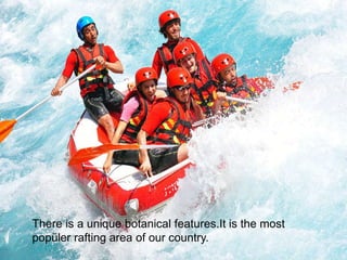 There is a unique botanical features.It is the most 
popüler rafting area of our country. 
 