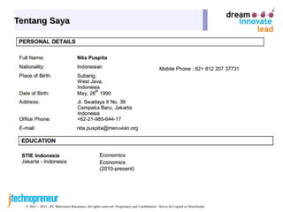 © 2011 – 2015 , PT. Mervotura Rekantara. All rights reserved. Proprietary and Confidential - Not to be Copied or Distributed.
Tentang SayaTentang Saya
 