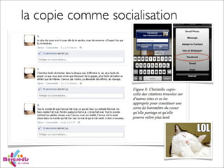 la copie comme socialisation
 