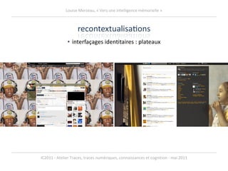 interfaçages identitaires : plateaux 