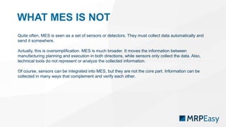 MES - Manufacturing Execution System Explained | PPT