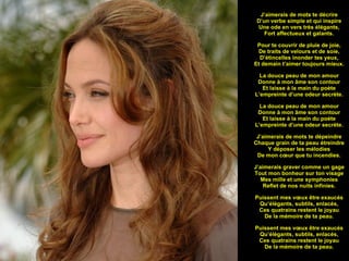   J’aimerais de mots te décrire D’un verbe simple et qui inspire Une ode en vers très élégants, Fort affectueux et galants. Pour te couvrir de pluie de joie, De traits de velours et de soie, D’étincelles inonder tes yeux, Et demain t’aimer toujours mieux. La douce peau de mon amour Donne à mon âme son contour Et laisse à la main du poète L’empreinte d’une odeur secrète. La douce peau de mon amour Donne à mon âme son contour Et laisse à la main du poète L’empreinte d’une odeur secrète. J’aimerais de mots te dépeindre Chaque grain de ta peau étreindre Y déposer les mélodies De mon cœur que tu incendies. J’aimerais graver comme un gage Tout mon bonheur sur ton visage Mes mille et une symphonies Reflet de nos nuits infinies. Puissent mes vœux être exaucés Qu’élégants, subtils, enlacés, Ces quatrains restent le joyau De la mémoire de ta peau. Puissent mes vœux être exaucés Qu’élégants, subtils, enlacés, Ces quatrains restent le joyau De la mémoire de ta peau.   