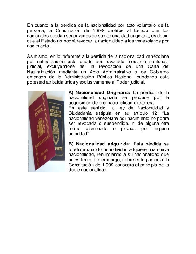 Carta De Nacionalidad Venezolana