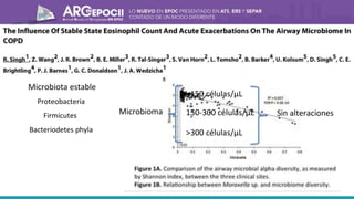 Microbiota estable
Proteobacteria
Firmicutes
Bacteriodetes phyla
Microbioma
<150 células/μL
150-300 células/μL
>300 células/μL
Sin alteraciones
 