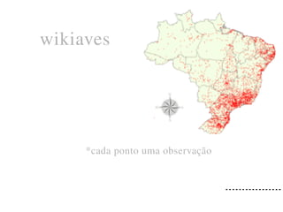 wikiaves
*cada ponto uma observação
 