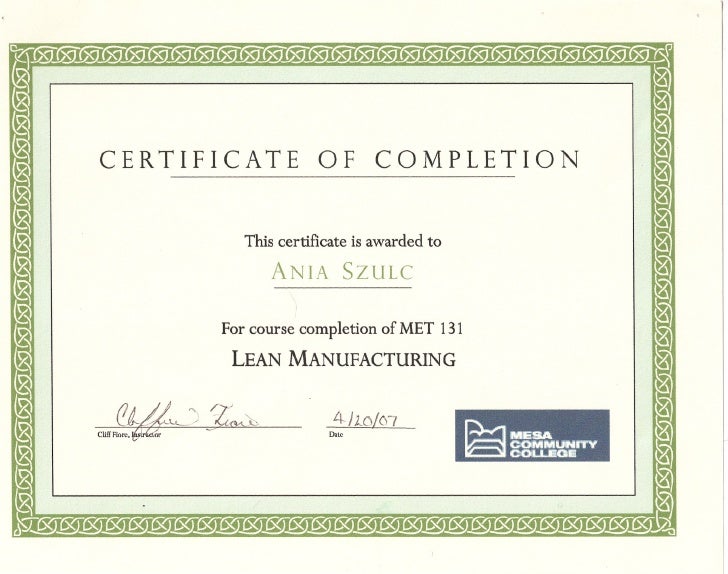 lean manufacturing course